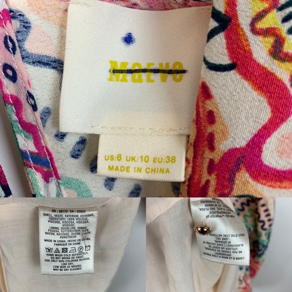 Anthropologie Maeve Siya Kimo Pink Printed Dress - Picture 8 of 8